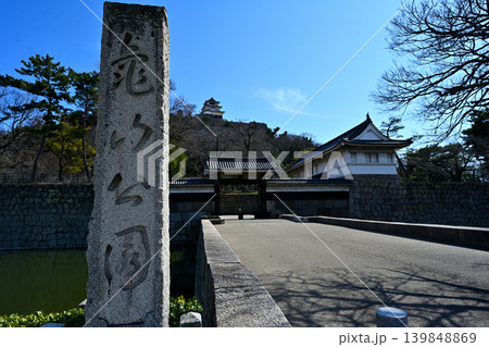 讃岐国　丸亀城の石垣や櫓等の様子 139848869