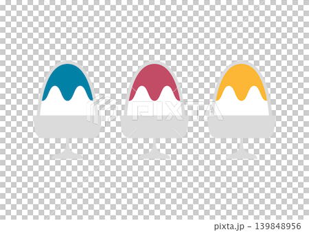 colorful shaved ice illustration colorful shaved ice illustration 139848956