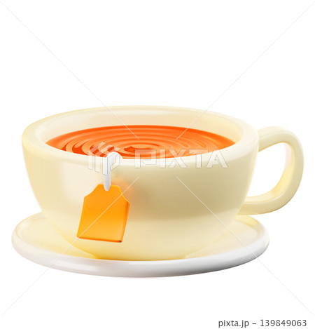 Hot tea Icon. 3D Icon Drink. Isolated on transparent background. 3D illustration. High resolution Hot tea Icon. 3D Icon Drink. Isolated on transparent background. 3D illustration. High resolution 139849063