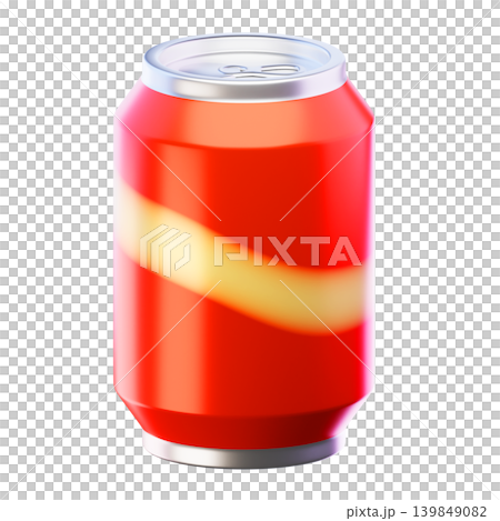 Canned soft drinks Icon. 3D Icon Drink. Isolated on transparent background. 3D illustration. High resolution 139849082
