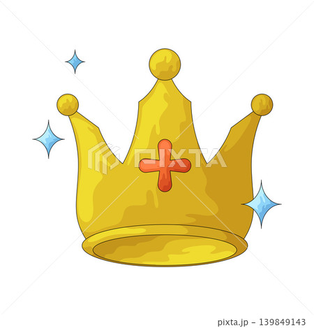 Illustration of Crown with plus sign 139849143
