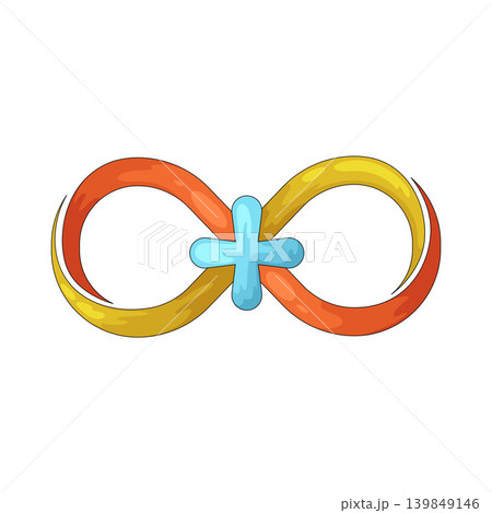 Illustration of Infinity with plus sign 139849146