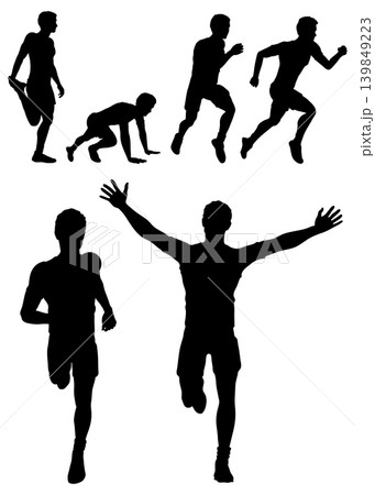 Stages of victory in the race Stages of victory in the race 139849223
