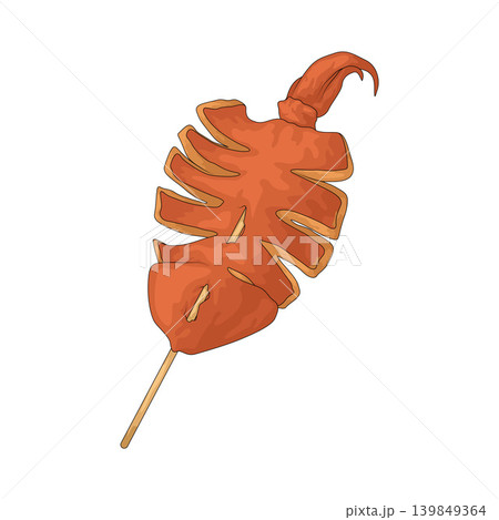 Illustration of Squid skewer Illustration of Squid skewer 139849364