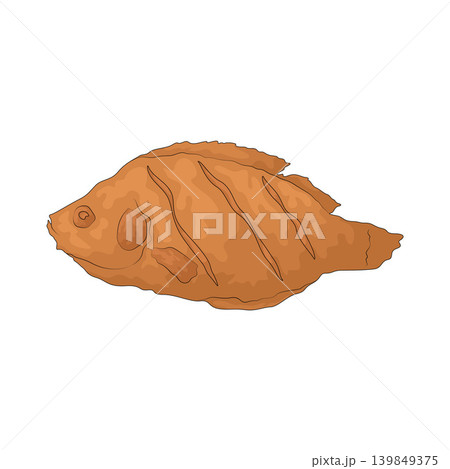 Illustration of fried fish Illustration of fried fish 139849375