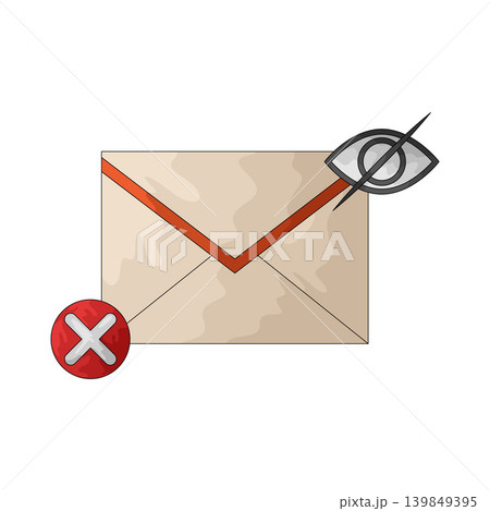 Illustration of Unread Mail Illustration of Unread Mail 139849395