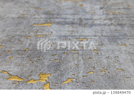 Grey and gold abstract textured background with metallic details 139849470