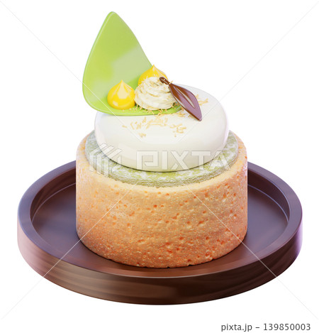 3d render. mini tart cake. 3d Illustration 3d render. mini tart cake. 3d Illustration 139850003
