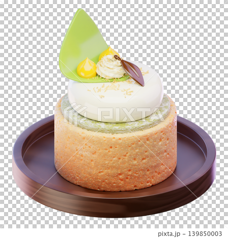3d render. mini tart cake. 3d Illustration 3d render. mini tart cake. 3d Illustration 139850003
