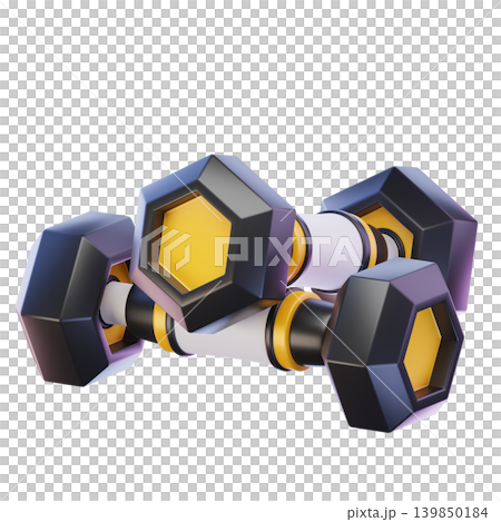 dumbbell 3d render icon dumbbell 3d render icon 139850184