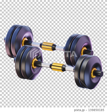 barbell 3d render icon barbell 3d render icon 139850185