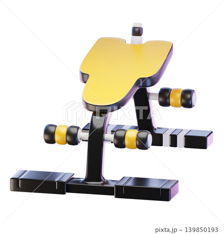 sit up bench 3D render Icon sit up bench 3D render Icon 139850193