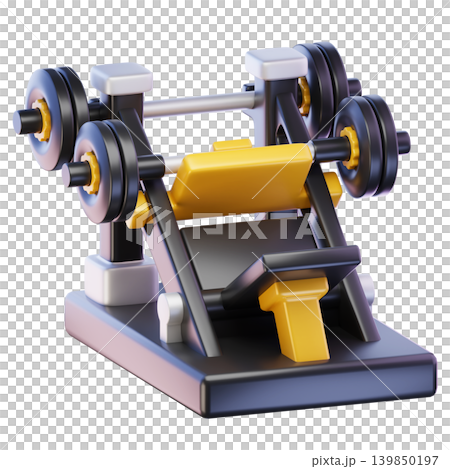 Leg Press Machine 3d render icon Leg Press Machine 3d render icon 139850197