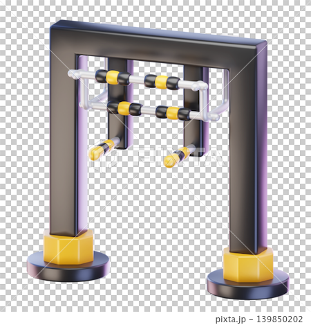 Pull Up Bar 3D render Icon Pull Up Bar 3D render Icon 139850202