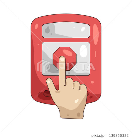 Illustration of emergency call button Illustration of emergency call button 139850322