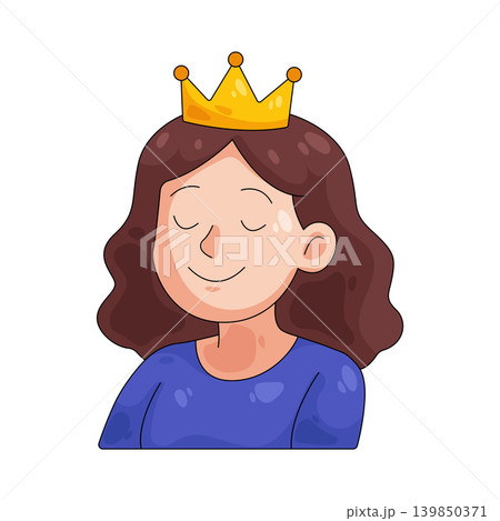 Illustration of mother wearing crown Illustration of mother wearing crown 139850371