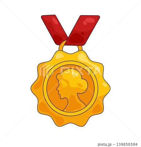 Illustration of mother medal Illustration of mother medal 139850384