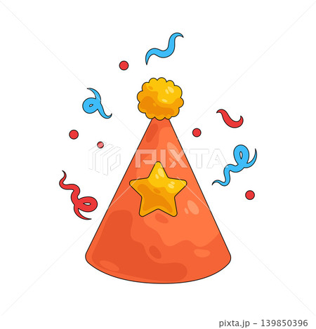 Illustration of party hat Illustration of party hat 139850396