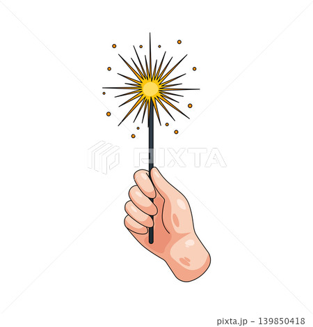 Illustration of sparkler  139850418
