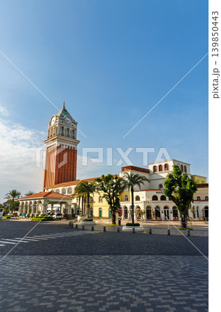 Phu Quoc, Vietnam - January 03, 2026: Iconic Clock Tower at Sunset Town, Phu Quoc Island at Morning Phu Quoc, Vietnam - January 03, 2026: Iconic Clock Tower at Sunset Town, Phu Quoc Island at Morning 139850443