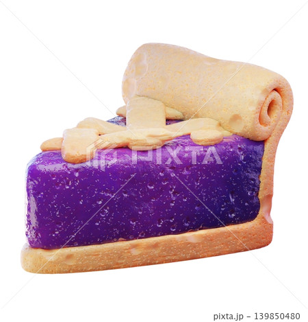 3d render. slice of pie. 3d Illustration 3d render. slice of pie. 3d Illustration 139850480
