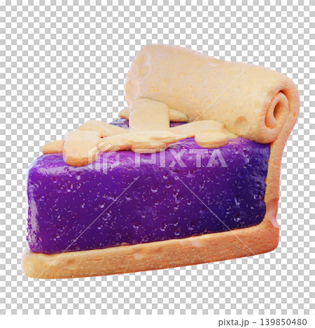 3d render. slice of pie. 3d Illustration 3d render. slice of pie. 3d Illustration 139850480