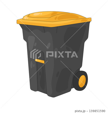 Illustration of trash bin Illustration of trash bin 139851590