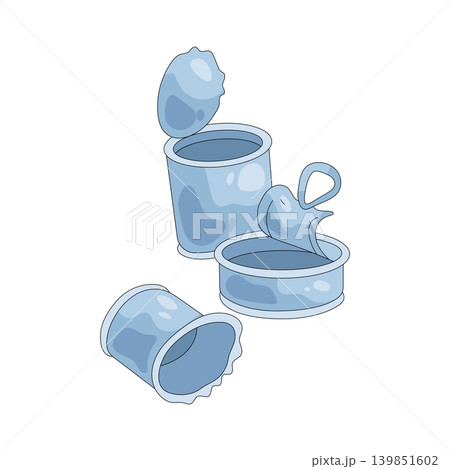 Illustration of can waste 139851602