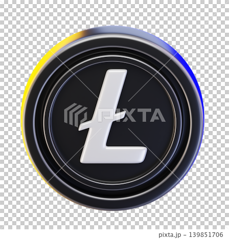 Litecoin 3d render icon 139851706