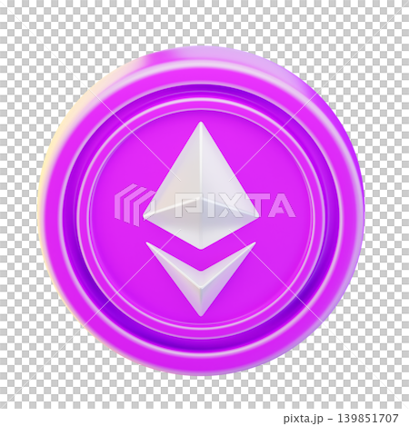 Ethereum 3d render icon Ethereum 3d render icon 139851707