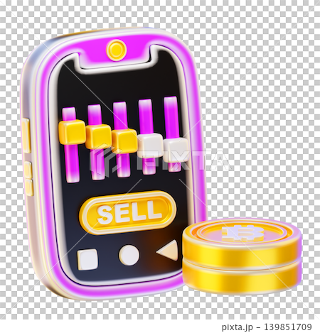 sell bitcoin online trading 3d render icon 139851709