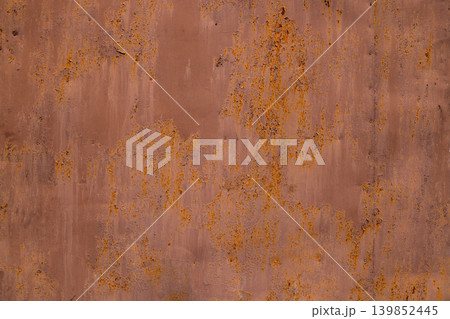Close-Up of Peeling Rusty Metal Surface Texture 139852445