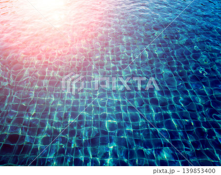 Blue ripped water in swimming pool 139853400