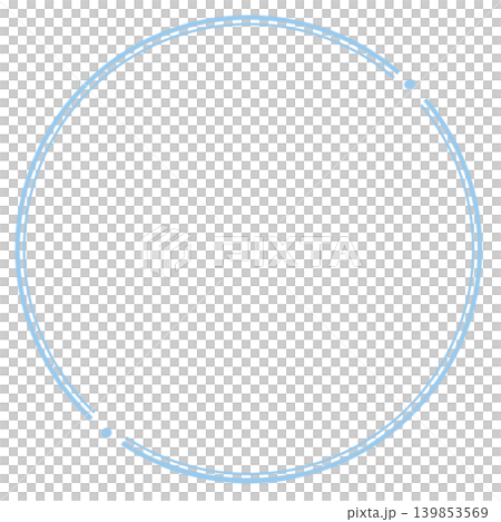 A simple and modern blue double-circle frame (decorative frame / circle / accent). A simple and modern blue double-circle frame (decorative frame / circle / accent). 139853569