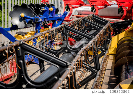 Modern agricultural machinery and equipment. Industrial details. Modern agricultural machinery and equipment. Industrial details. 139853862