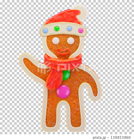 gingerbread 3d render icon gingerbread 3d render icon 139853960
