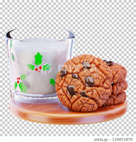 cookies and milk 3d render icon cookies and milk 3d render icon 139853970