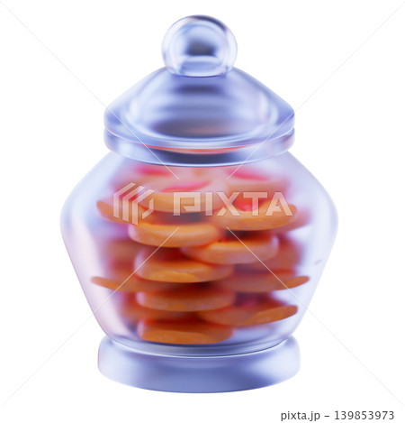 cookies in a jar 3d render icon cookies in a jar 3d render icon 139853973