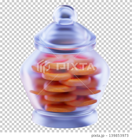 cookies in a jar 3d render icon cookies in a jar 3d render icon 139853973
