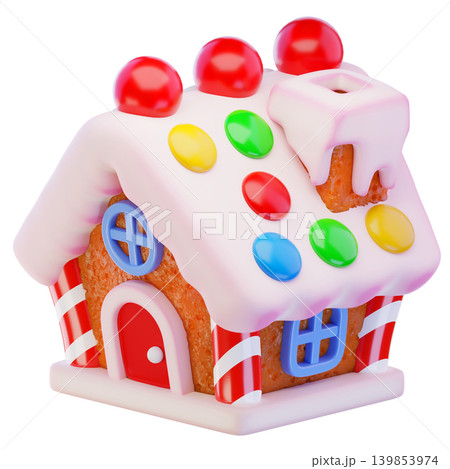 Gingerbread House 3d render icon Gingerbread House 3d render icon 139853974