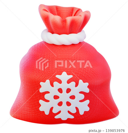 Red Bag Santa Claus 3d render icon Red Bag Santa Claus 3d render icon 139853976