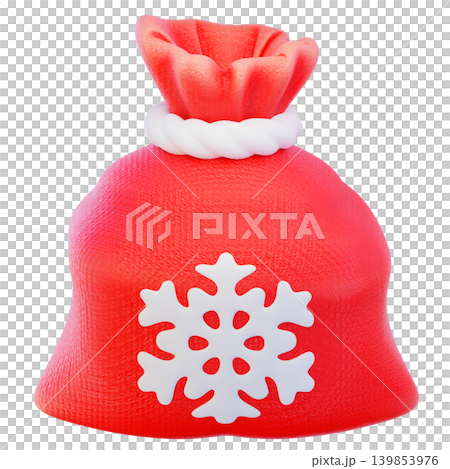 Red Bag Santa Claus 3d render icon Red Bag Santa Claus 3d render icon 139853976