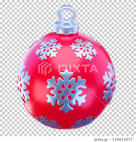 Christmas Ball 3d render icon Christmas Ball 3d render icon 139853977