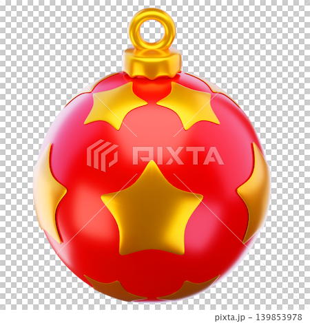 Christmas Ball 3d render icon Christmas Ball 3d render icon 139853978