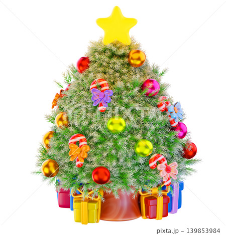 Christmas tree 3d render icon 139853984
