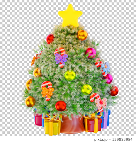 Christmas tree 3d render icon Christmas tree 3d render icon 139853984
