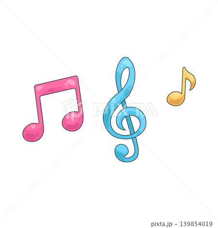 Illustration of music note Illustration of music note 139854019