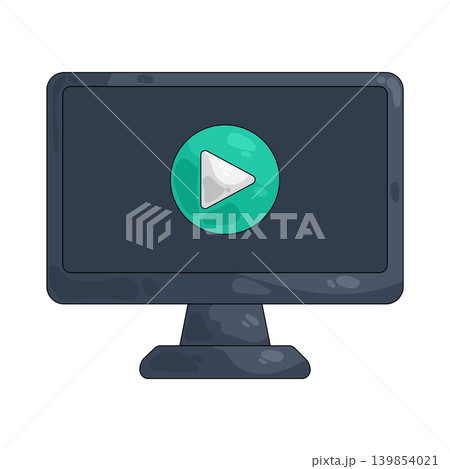 Illustration of play button  139854021
