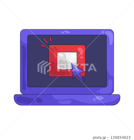 Illustration of stop button  139854023