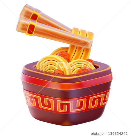 Chinese noodles 3d render icon Chinese noodles 3d render icon 139854241